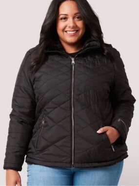 Free Country Women's Cloud Lite II Reversible  Black Jacket Coat 3XL